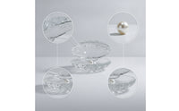 Clam Shell Ornament Reflective Crystal Clam with Pearl Romantic Sculpture for Bookshelf