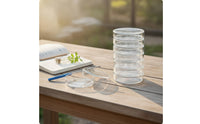 10 Pieces Glass Culture Dish with Lid Heat Resistant Glass Culture Dish Low Expansion Rate Glassware for Microbiologists, Research Facility