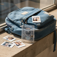 Cartoon Mini Photo Album Keychain for 2-inch Photos and ID Cards