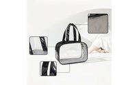 Clear Tote Bag with Side Mesh Pockets Transparent Clear Utility Tote Sturdy Heavy Duty for Swimmers, Beach, Pool