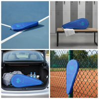 Shielding Tennis Racket Cover Bag Portable Tennis Racket Cover with Shoulder Strap Zippered Slim for Commuters, Club Play, Tournaments
