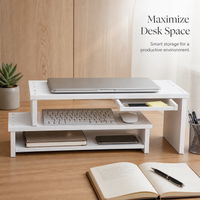 Desktop Badge Display Storage Box with Drawer, Large Capacity Multi-functional Organizer for Collectibles