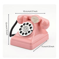 Rotary Phone Piggy Bank Vintage Telephone Piggy Bank Telephone-Shaped Cash Box Decorative Dial Phone Cash Box Nostalgic
