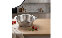 Stainless Steel Strainer Basket with Handle Rust-Resistant Perforated Basket with Handles Easy to Clean Basin Colander Heavy-Duty for Home Cooks, Students, Kitchen, Dorm, Rv