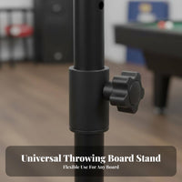 Foldable Design Adjustable Dartboard Holder Anti-Slip Feet Portable Dartboard Stand Sturdy Construction Accessory Long-Lasting for Throwing Game Players, Professionals, Indoor, Home, Club, Clubs