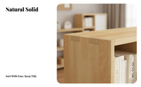 Sturdy Construction Solid Wood Bookcase Long-Lasting Joinery without Standing Grid Shelf High Load Capacity Cube Storage Organizer Stable Base for Families, Students, Homeowners, Kindergarten, Kids Room, Playroom, Bedroom
