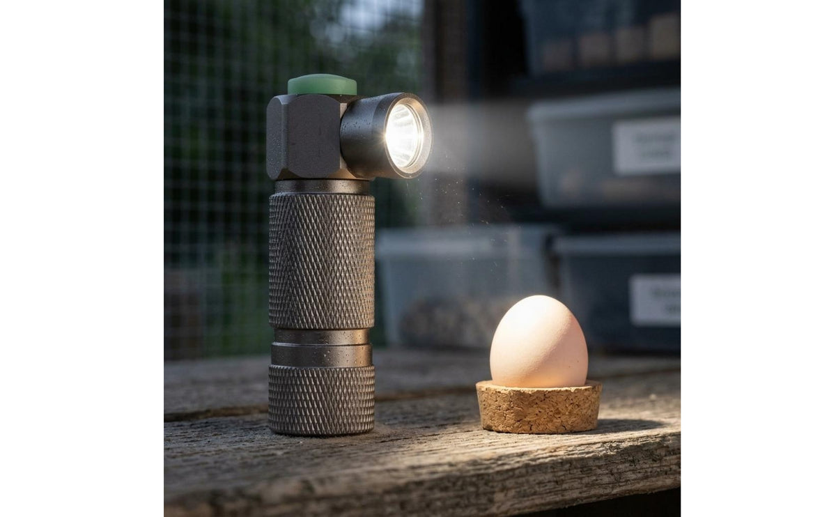 Cold-Light 90-Degree Angle Flashlight E - Gg Candler LED Handheld E - Gg Candling Projection Device Knurled Grip Livestock Husbandry Gear Lightweight