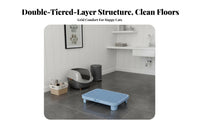 Double Layer Cat Litter Mat Easy to Clean Double-Layer Litter Mat Waterproof Feline Foot Cleaning Step