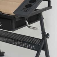 Drafting Table with Stool Tilting Drawing Desk with Stool Slanted for Architects