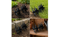 Soil Loosening Wheels Thickened Tilling Attachment Wheels Multi-Pronged Soil Loosener for Gardeners, Small Farms, Flower Beds