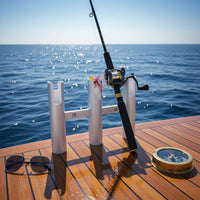 3 tube Boat Fishing Rod Holder Aluminum Rod Holder Rack