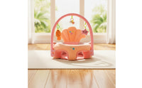 Safe Baby Sit-up Chair with Toy Bar Padded Sit up Floor Seat Cushioned Baby Chair with Toys Cushy for Babies, Sitting Practice