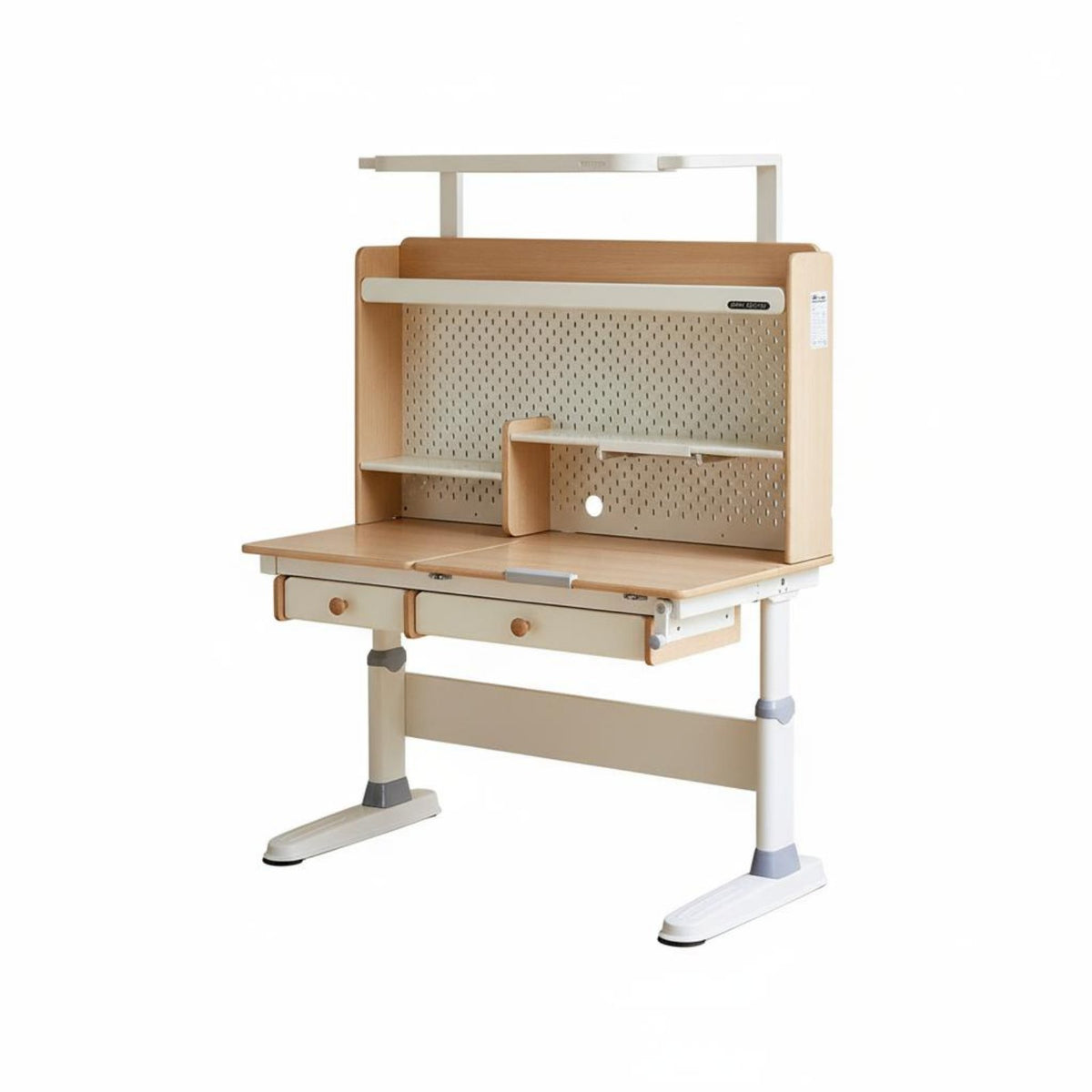 Ergonomic Learning Desk Ergonomic Kids Study Desk Solid Wood Child Homework Station Adjustable Tiltable Desktop Built-in Lamp Student Writing Table Suitable for Students Homework Home