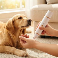 Low Noise Pet Trimmer with Nail Grinder Rechargeable 2-in-1 Pet Grooming Device Electric Dog Nail Grinder Lightweight for Travel