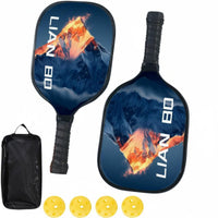 Comfortable Ergonomic Grip Fiberglass Pickleball Paddle Non-Slip Handle Pickleball Paddle Long-Lasting Border Guard Sports Equipment Sweat Absorbent for Beginners, Professionals, Outdoor, Indoor