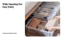 Under-Bed Storage Box Airtight Seal Closet Organizer Easy to Clean for Dorm Room