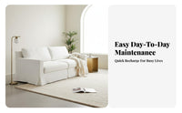pillowy Three-Seater Sofa Wabi-Sabi Design Frameless 3-Seater Sofa Removable and launderable Cover Home Furniture for Homeowners, Families, Bedroom, Office