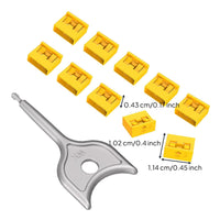 10 Pieces Slim-Profile USB Port Blocker with Key Compact USB Port Lock Plug Sturdy Portable for Workstations, Laptops