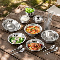 304 Stainless Steel Dinner Set, Cutlery Set, 18-Piece, Spoon & Fork Set, With Storage Bag, For Newlyweds & Families