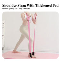 Padded Stretching Strap Woven Textile Stretching Strap with Loops Metal Buckles Fitness Equipment Long