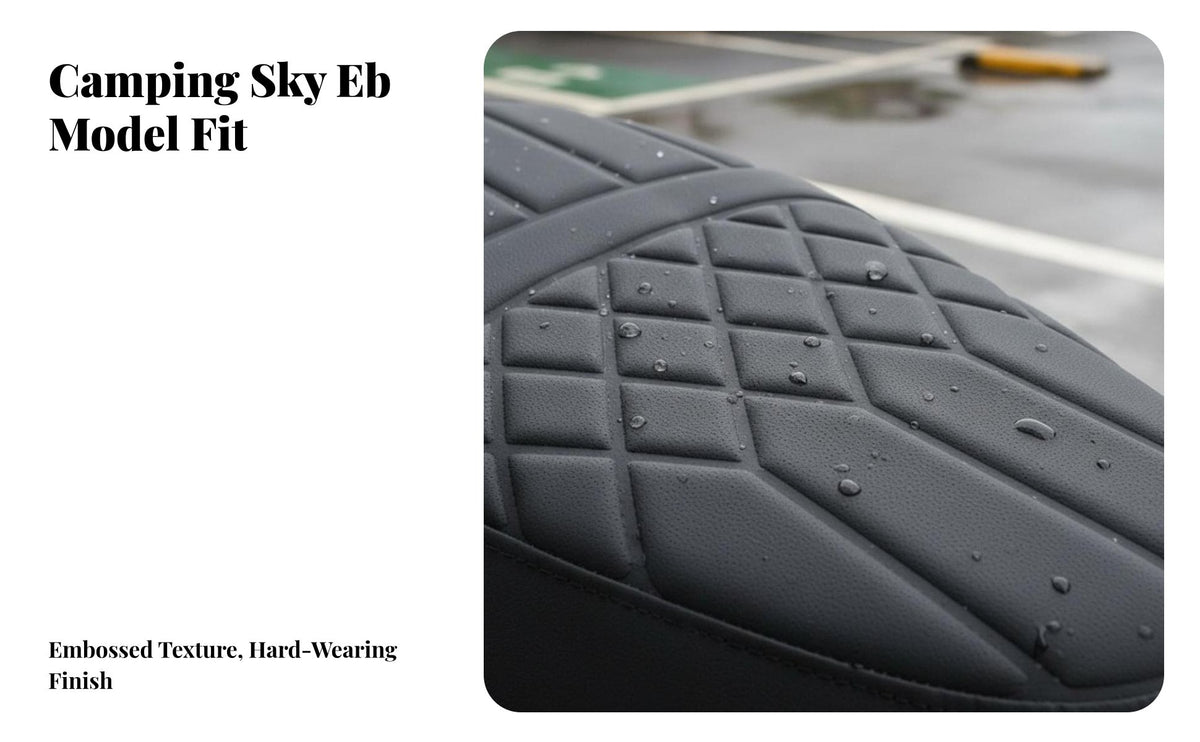 Seat Cover Thickened Leather Diamond Pattern Seat Cushion Shock-Absorbing Vehicle Accessory for Adults, Commuting, Daily Use, Outdoor