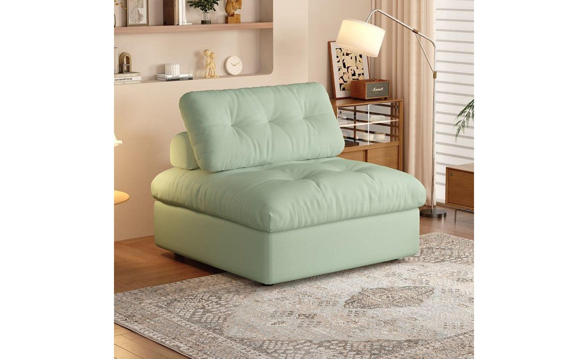 Tofu Block Sofa Minimalist Style Mochi Lazy Lounger Space Saving Convertible Material Sofa Bed for Small Apartment Dwellers, Pet Owners