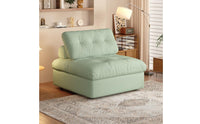 Tofu Block Sofa Minimalist Style Mochi Lazy Lounger Space Saving Convertible Material Sofa Bed for Small Apartment Dwellers, Pet Owners