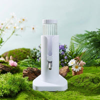 Height-Adjustable Hamster Water Bottle with Stand, 120ml No Drip Water Bottle for Hamsters and Guinea Pigs, Leak-resistant Transparent Body