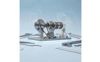 Heat-Cycle Engine Model Glass Burner Metal Heat-Cycle Engine Thermodynamics Science Toy for Physics Students