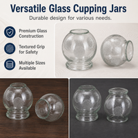 Glass Cupping Therapy Set, Clear Cylindrical Cups for Traditional Chinese Medicine, Fire Cupping for Recovery
