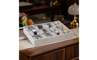 12-Compartment Watch Display Tray with Pillows Open-Top Watch Organizer with Pillow Protective Padding Jewelry Tray Space-Saving for Collectors