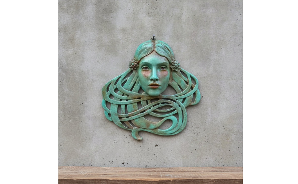 Wall Sculpture Sculptural Head Sculpture Decorative Wall Plaque for Studio