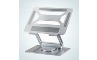 Laptop Stand with Docking Station Low-Profile Multiport Adapter Ergonomic Computer Riser with Docking Station for Students, Home Office, Desk