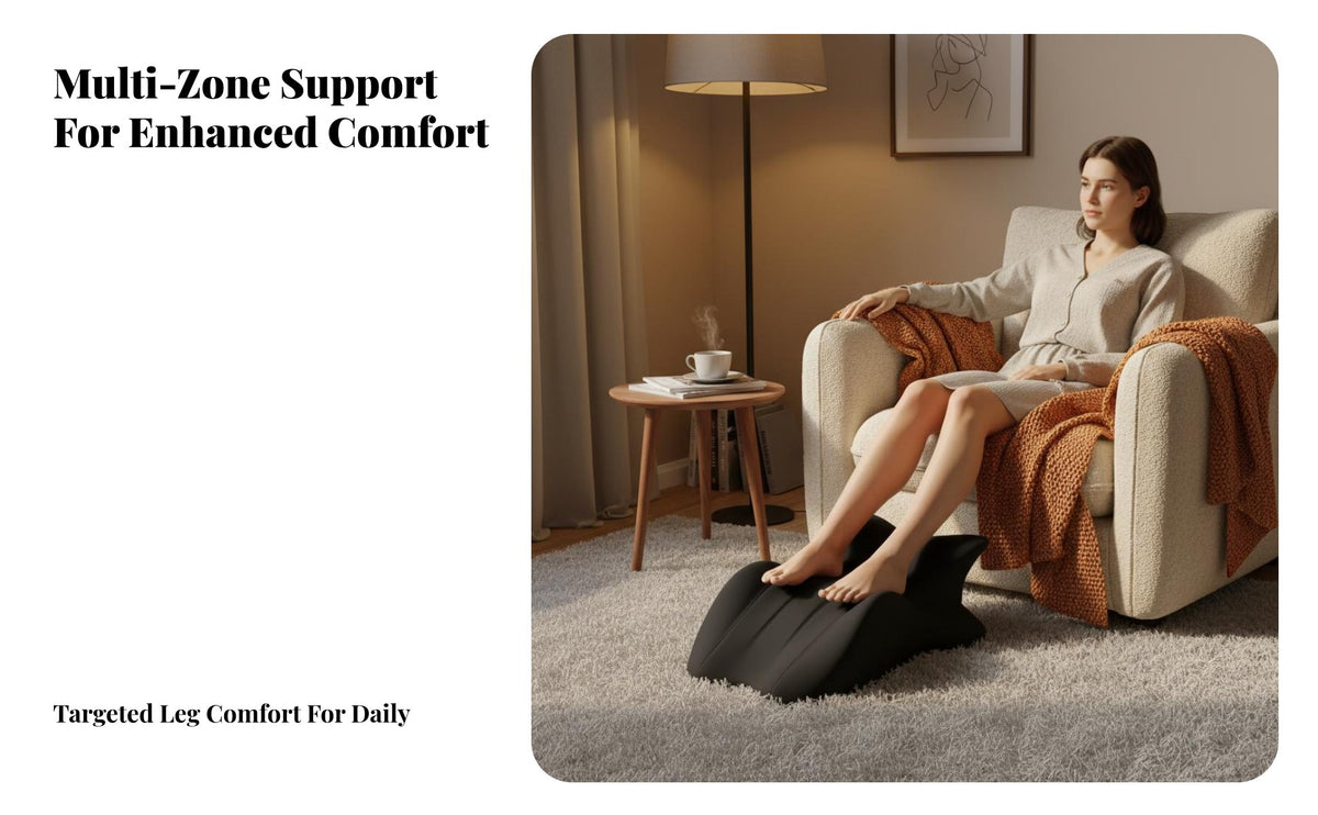 Pressure Relief Leg Elevation Pillow Ergonomic Design Post Surgery Leg Rest Breathable Textile for Seniors, Adults, Bed, Bedroom