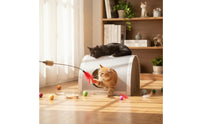 Cardboard Cat Scratcher House Tunnel hideaway lounge Extra Large Animal Dwelling Furniture for Kittens, Multiple Cats