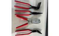 4 Pieces Sheet Metal Pliers Black Coated Heads Metal Bending Pliers All Steel Construction Manual Hardware