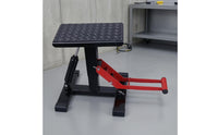 Hydraulic Motorcycle Repair Stand Rectangular Base Motorcycle Lift Stand Metal Shop Equipment