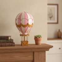 Hot Air Balloon Ornament Festive Sculpture Glittered for Wedding
