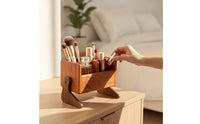 Wooden Cosmetic Storage Organizer Sturdy Wooden Vanity Organizer Makeup Storage Box for Dressing Table