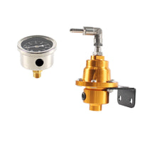 Adjustable Fuel Pressure Regulator with Gauge Aluminum Fuel Pressure Regulator with Fitting Precision Slimline for Performance Builds