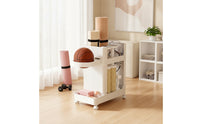 Athletic Gear Storage Cart Wheeled Athletic Gear Organizer with Wheels Mobile Ball Rack with Wheels for Garage