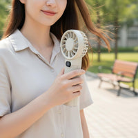 Handheld Cooling Fan Digital Display Ice Cooling Fan Electronically Commutated Engine Triple-Function Design for Commuters