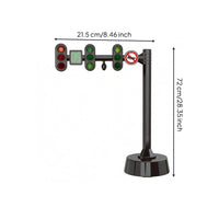 Lighted Freestanding Traffic Light Toy Plastic Learning Playset Hand-Eye Coordination for Children