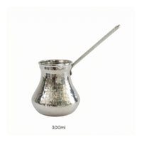 Small Pouring Spout Hammered Metal Coffee Pot Flared Body Hand-Hammered Coffee Pot Reflective Drinkware Silver-Colored for Tea Serving