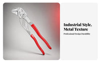 Sliding Adjustment Quick-Adjustable Plier Red Handles Angled Jaw Plier