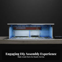 1:64 Scale Display Scene Kit Easy Assembly 1:64 Scale Display Scene Lighted Parking Lot Scene Realistic Features Miniature