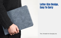 Letter-Size Magnetic Whiteboard, Erasable Handwriting Note Board, Multi-Functional Task Organizer, PU Leather, Portable, Random