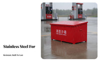 Firefighting Sand Container Heavy Duty Fire Sand Box Multipurpose Equipment for Gas Station Workers, Ship Crew, Ships, Factories, Warehouses