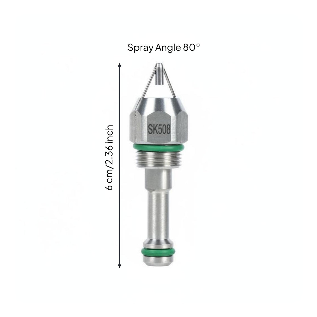Heat and Wear Resistant High-Frequency Air Atomizing Nozzle Wide Area Coverage Industrial Dust Suppression Nozzle Adjustable Flow