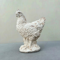 Chicken Figurine Farmhouse Cockerel Figurine Hand-Painted for Collectors